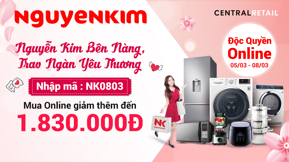 Tri Ân Phái Đẹp Với Top Voucher Cực Xịn Từ Nguyễn Kim