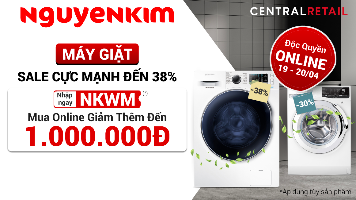 Máy Giặt Sale Mạnh Đến 38% - "Thời" Shopping Đến Rồi!