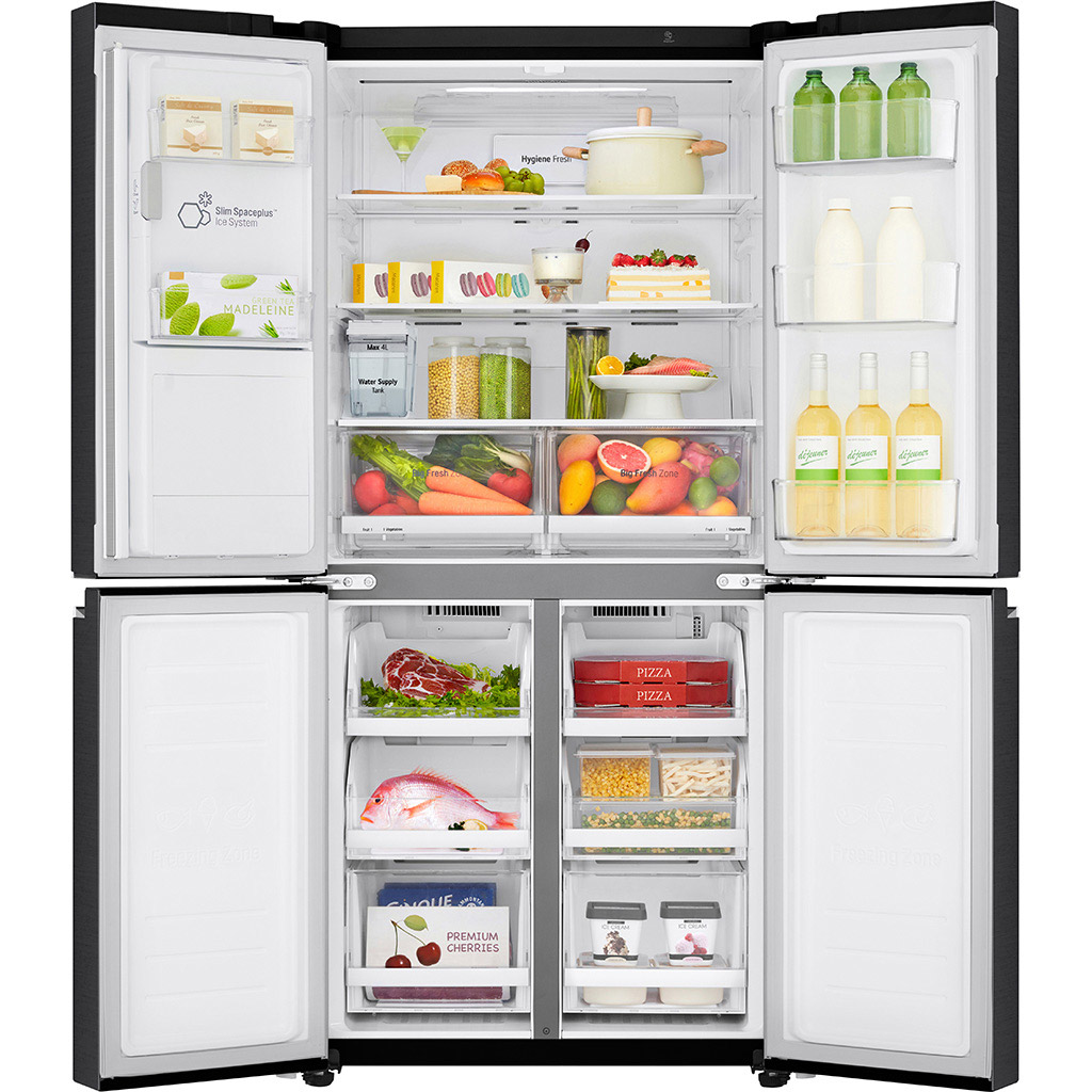 Tủ lạnh LG Inverter 494 lít GR-D22MB mặt chính diện cửa mở