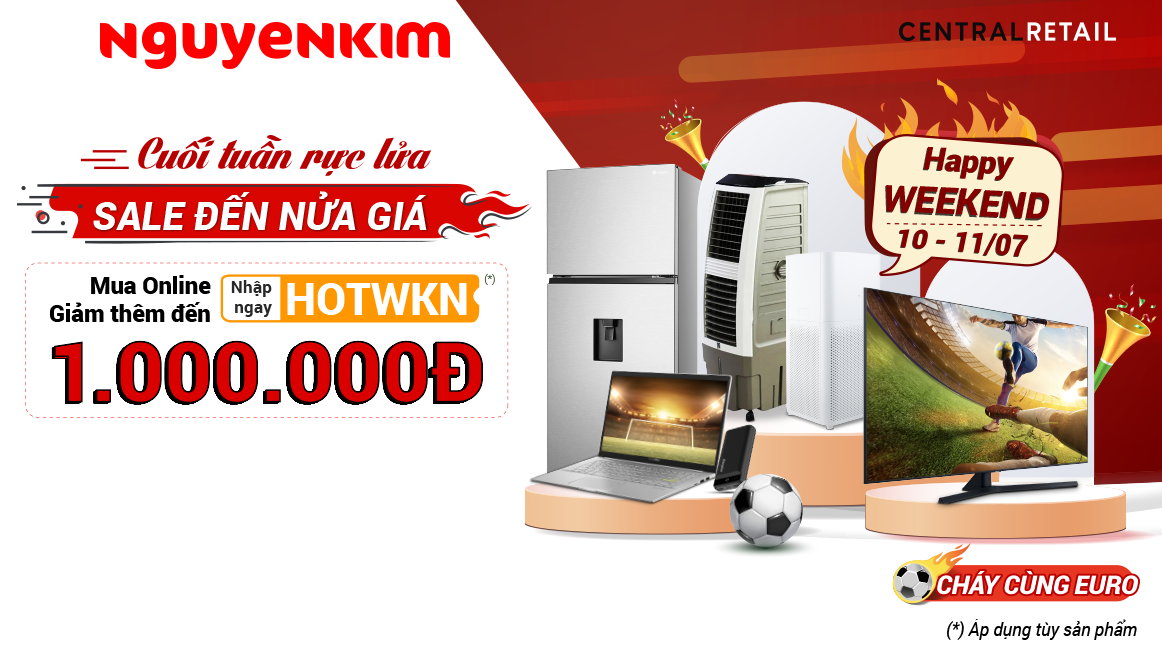 Cuối Tuần Rực Lửa, Chỉ Còn Nửa Giá Với Ưu Đãi Ngập Tràn Từ Nguyenkim.com