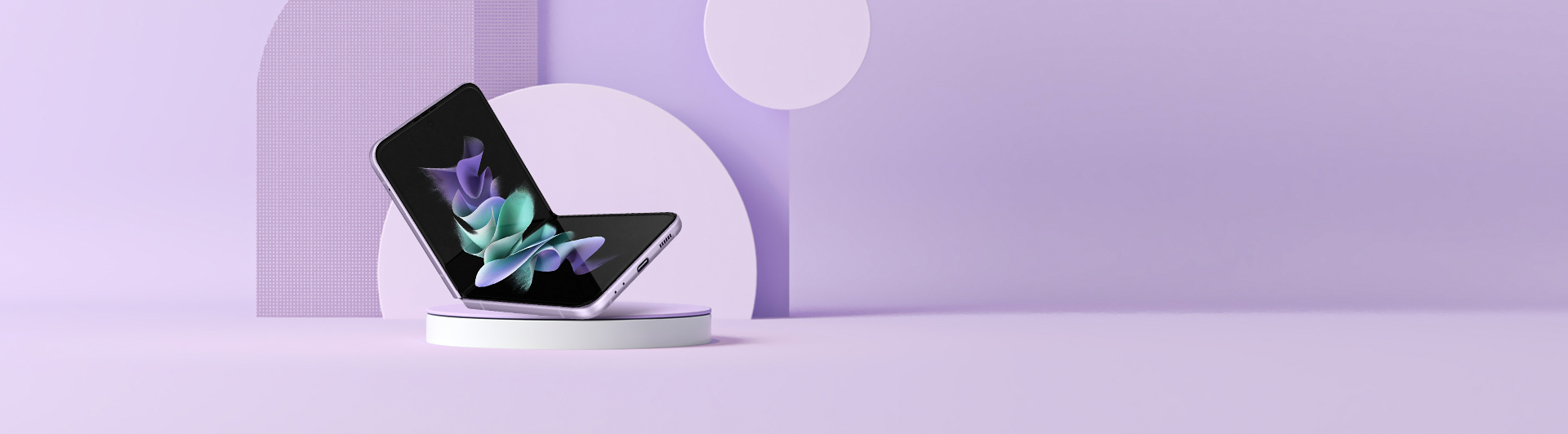 Điện thoại Samsung Galaxy Z Flip 3 128GB Đen máy mở mặt chính diện