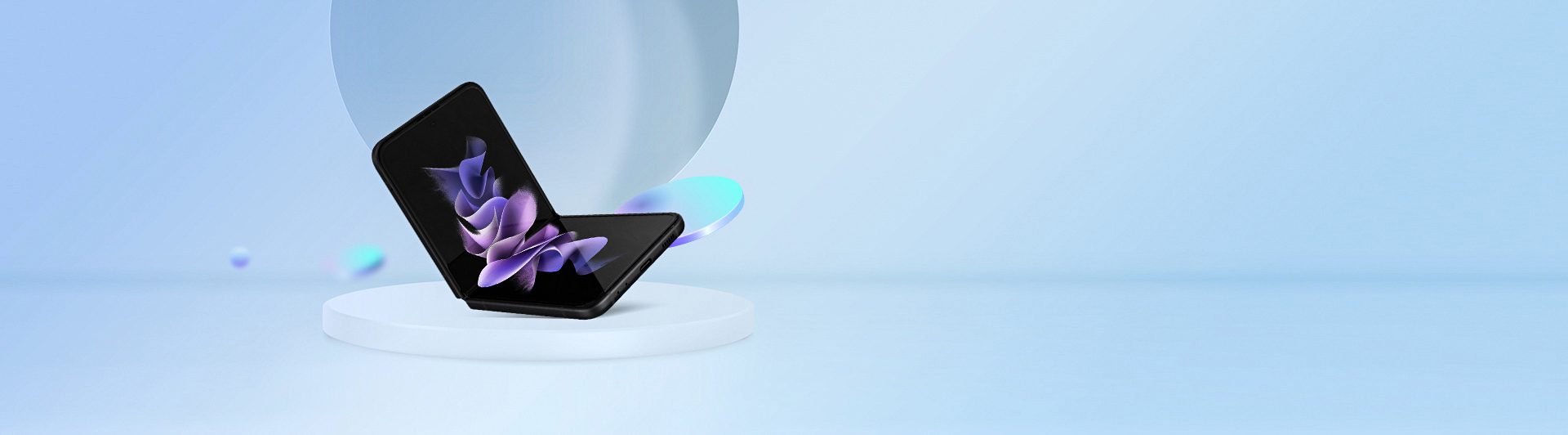 Điện thoại Samsung Galaxy Z Flip 3 256GB Đen máy mở mặt chính diện