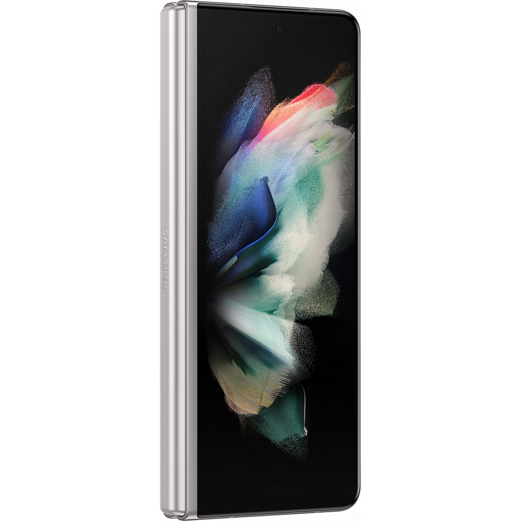 Điện thoại Samsung Galaxy Z Fold 3 512GB Bạc mặt nghiêng