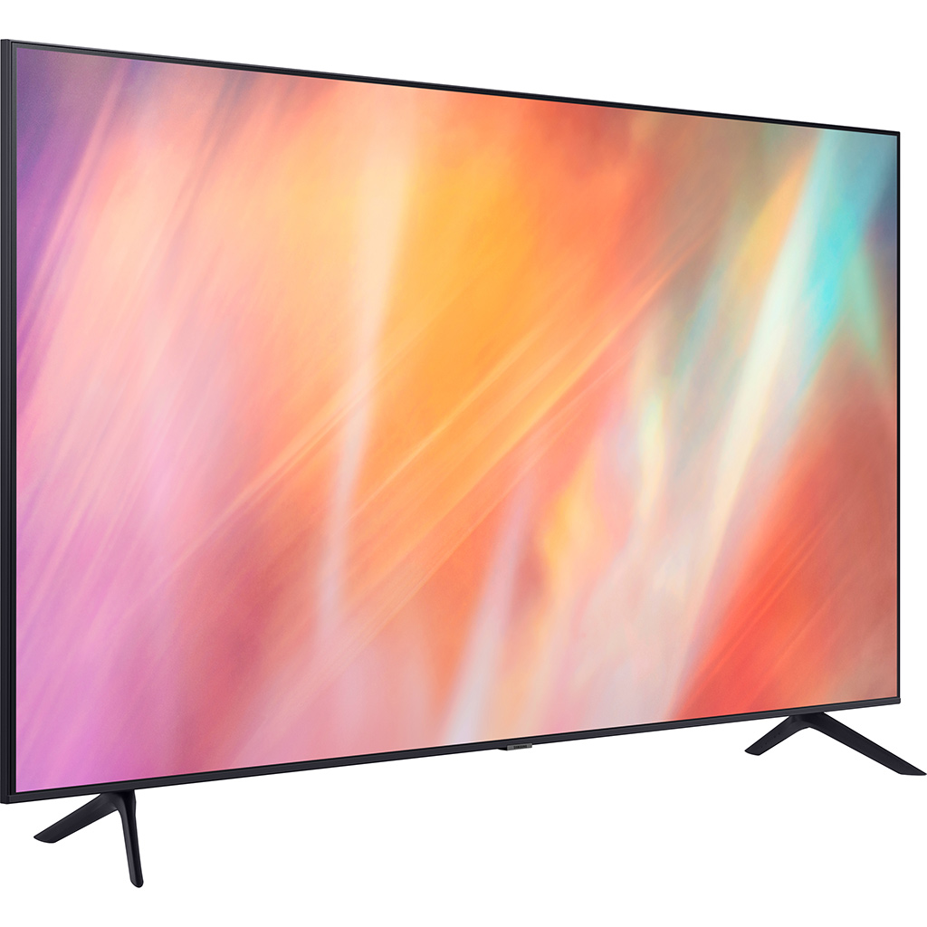 Smart Tivi Samsung 4K 75 inch UA75AU7700KXXV mặt nghiêng trái