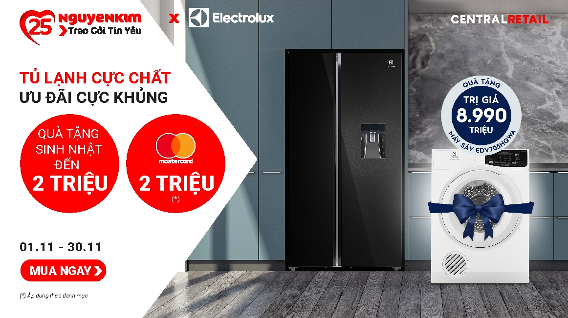 Tủ Lạnh Electrolux Có Ưu Đãi Cực Khủng - Cùng Nguyễn Kim Đón Chào Tuổi Mới