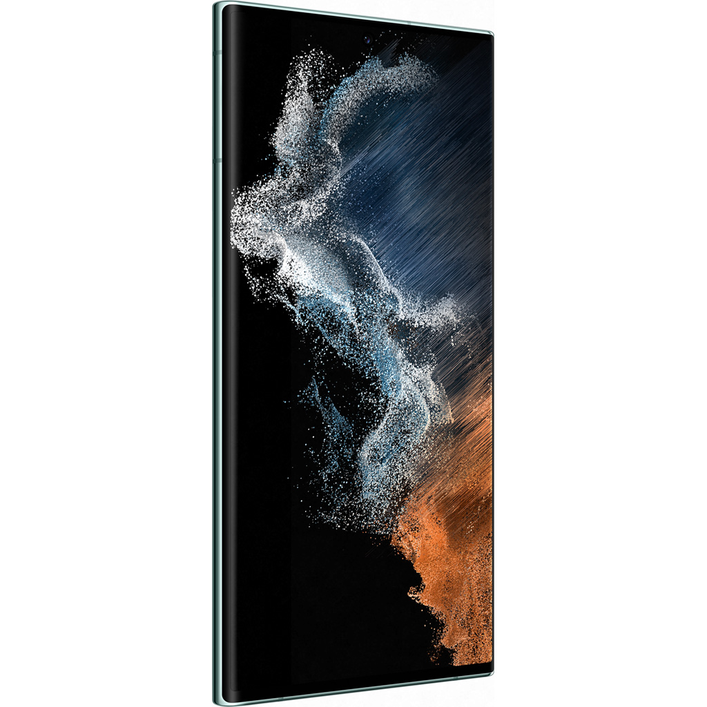 Điện thoại Samsung S22 Ultra 12GB/512GB Xanh Lá mặt nghiêng trái