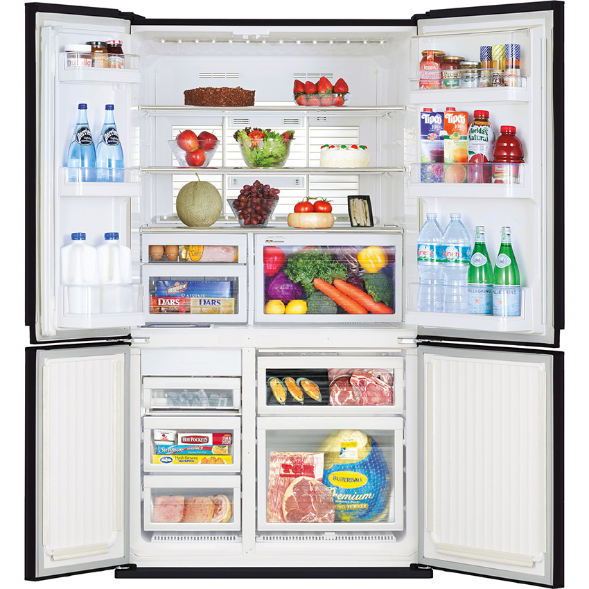 Tủ lạnh Mitsubishi Electric Inverter 580 lít MR-LA72ER-GBK-V Đen cửa tủ mở