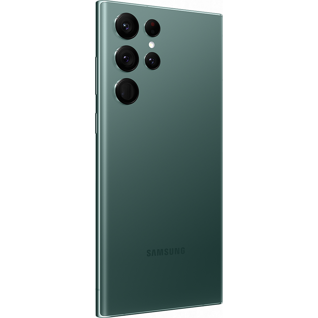Điện thoại Samsung Galaxy S22 Ultra 5G 256GB Xanh lá mặt sau nghiêng phải