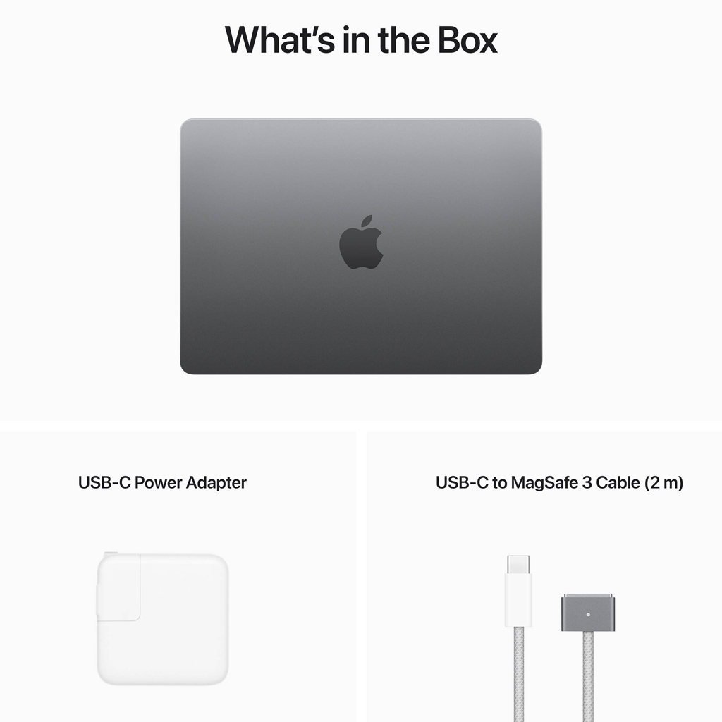 Laptop Macbook M2 2022 13.6 inch 10C MLXX3SA/A Xám phụ kiện kèm