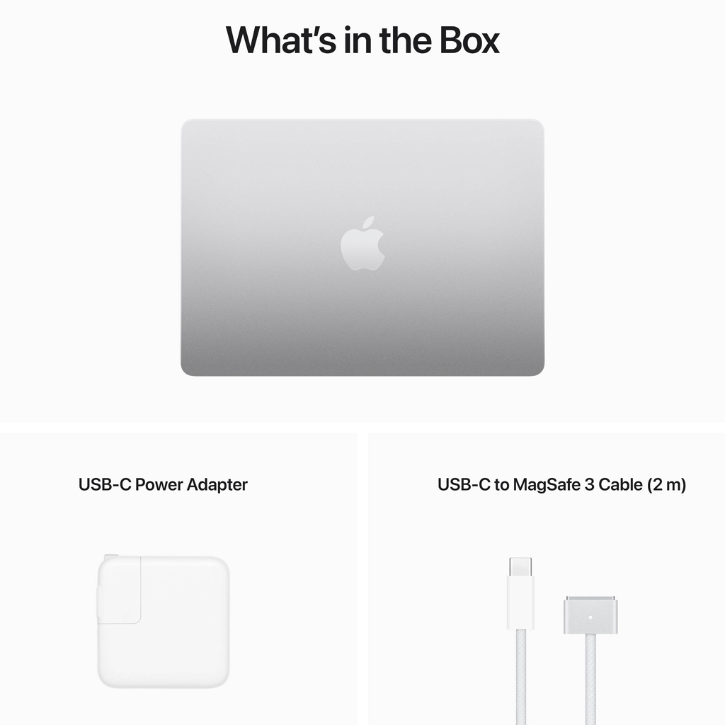 Laptop Macbook M2 2022 13.6 inch 10C MLY03SA/A Bạc phụ kiện kèm