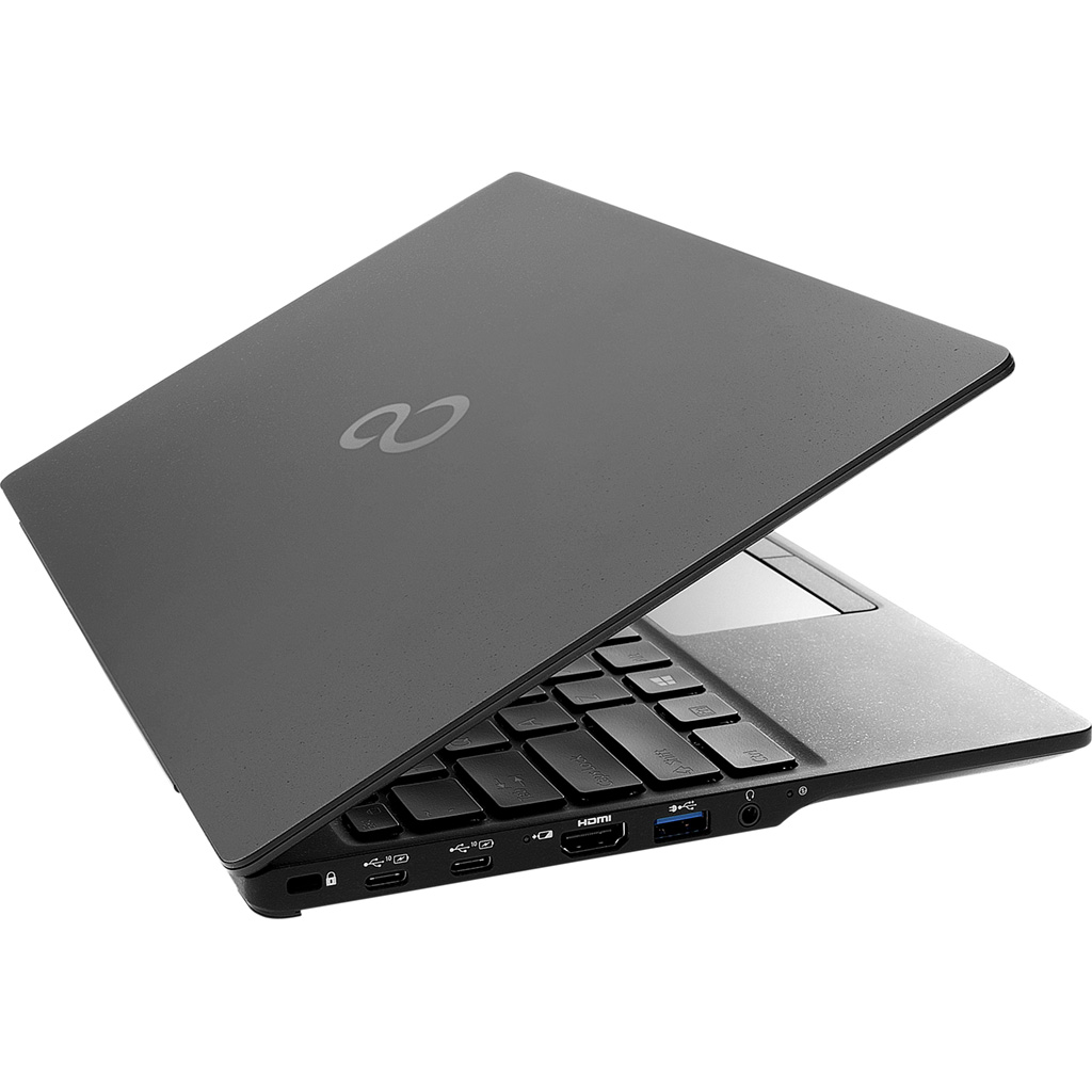 Laptop Fujitsu UH-X-9U13A2 i5-1135G7 4ZR1G97609 mặt lưng nghiêng trái
