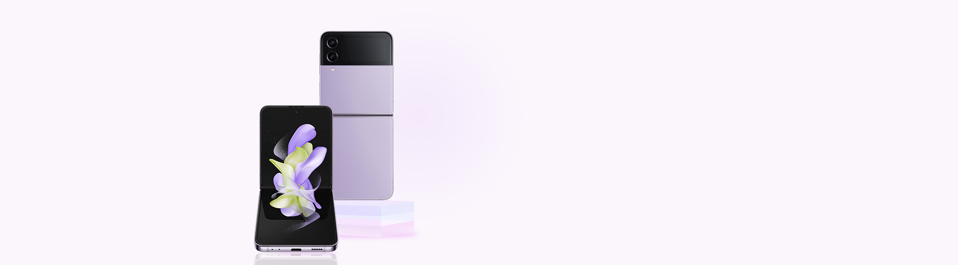 Điện thoại Samsung Galaxy Z Flip 4 5G 256GB Tím chính diện
