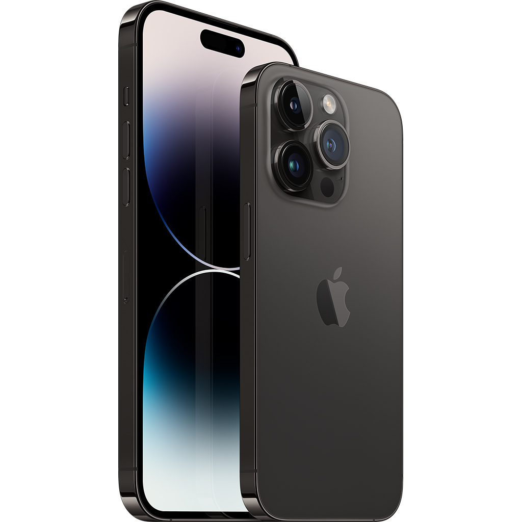 Điện thoại iPhone 14 Pro Max 256GB Đen mặt nghiêng