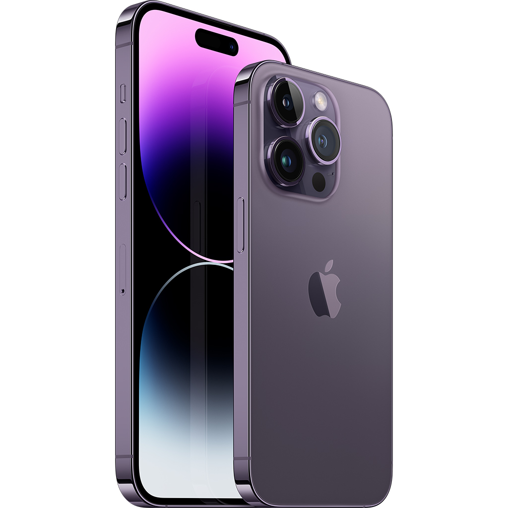 Điện thoại iPhone 14 Pro Max 512GB Tím mặt nghiêng