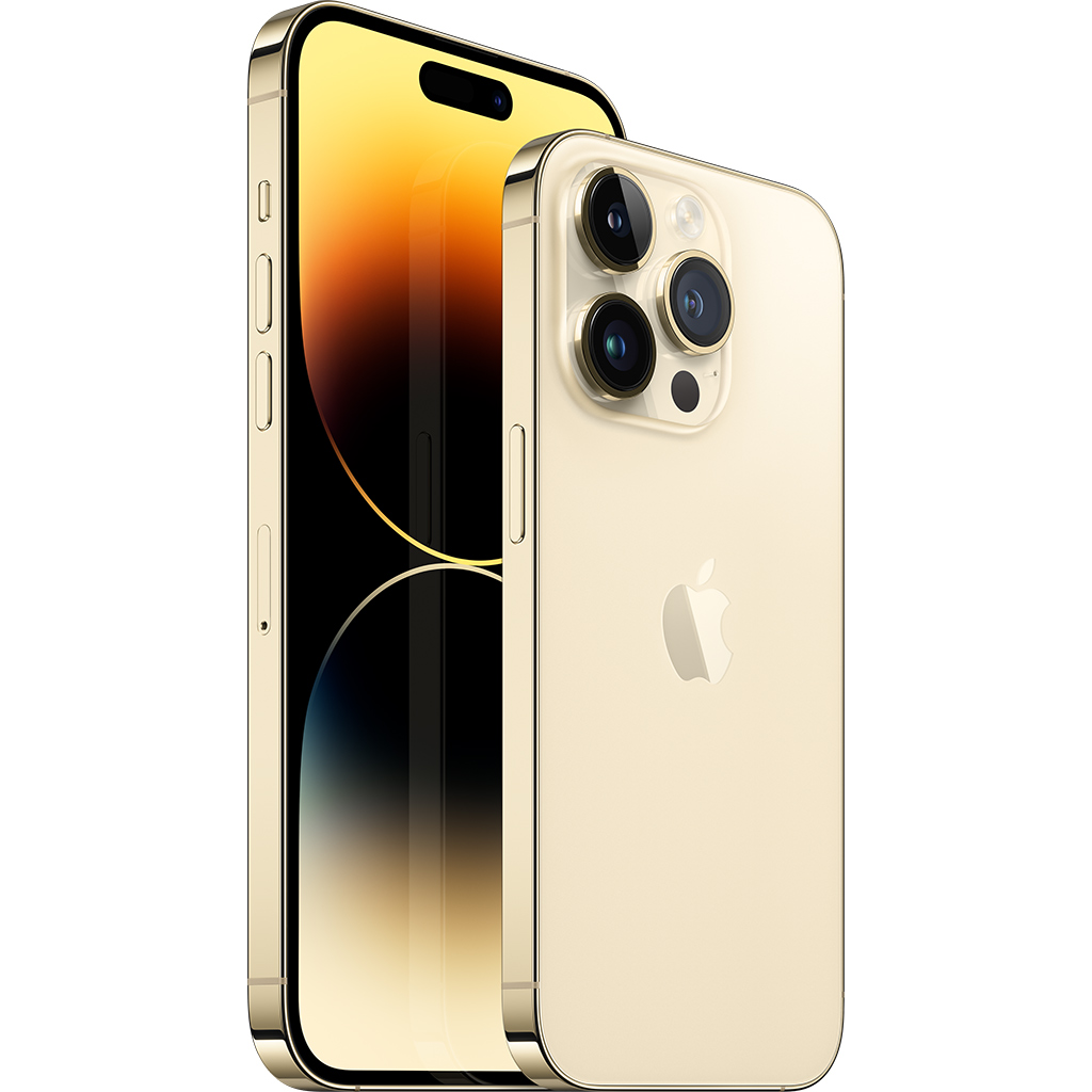 Điện thoại iPhone 14 Pro Max 256GB Vàng mặt nghiêng
