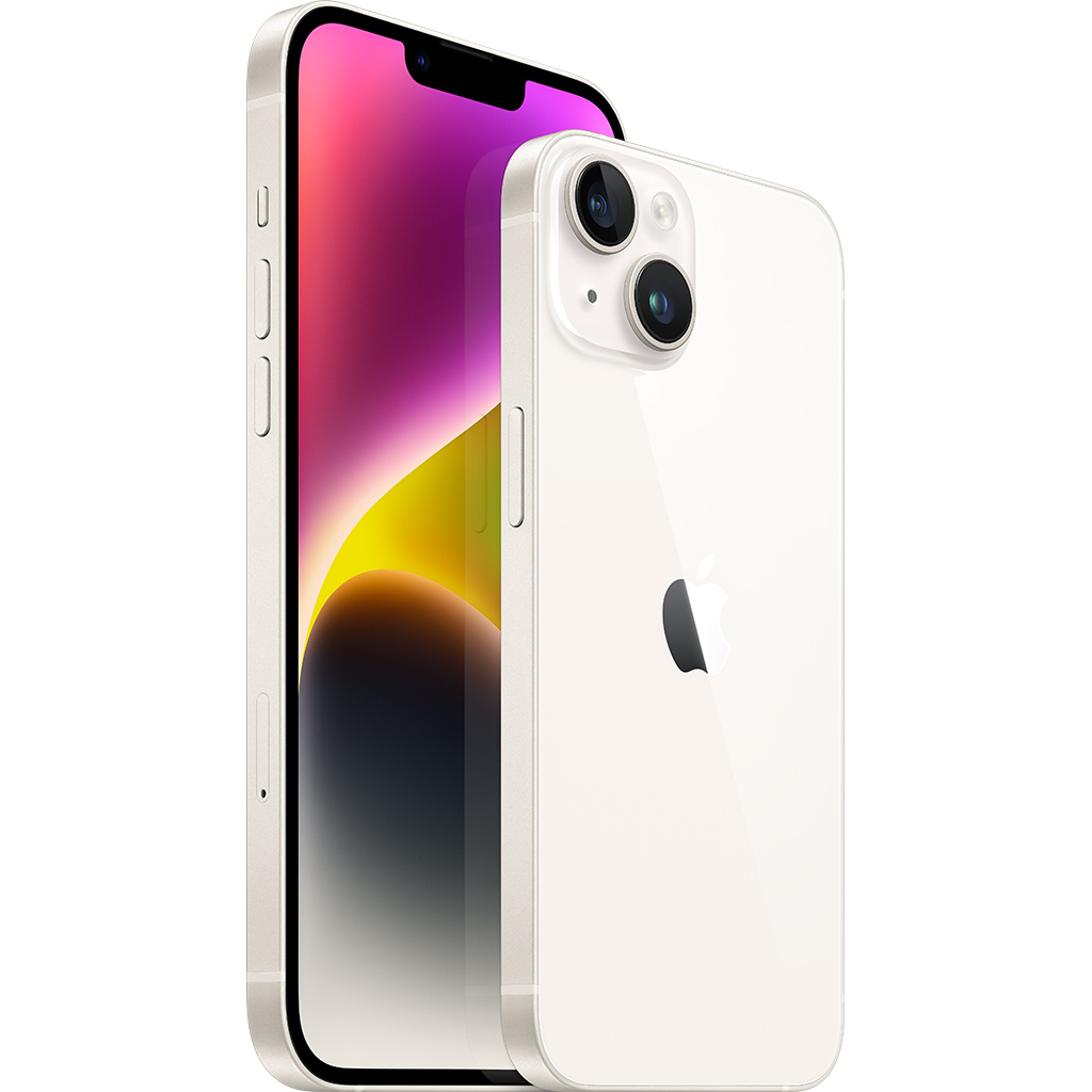 Điện thoại iPhone 14 Plus 256GB Trắng mặt nghiêng
