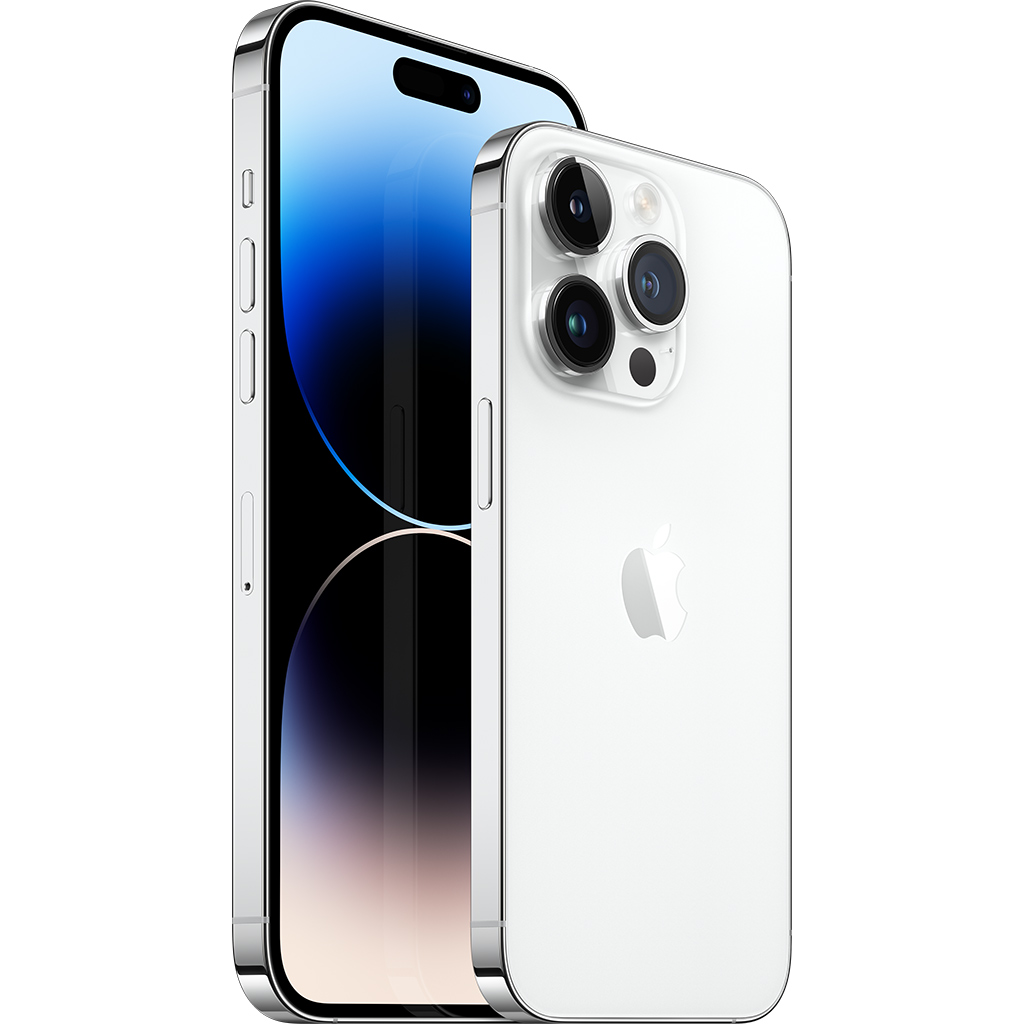 Điện thoại iPhone 14 Pro Max 128GB Bạc mặt nghiêng