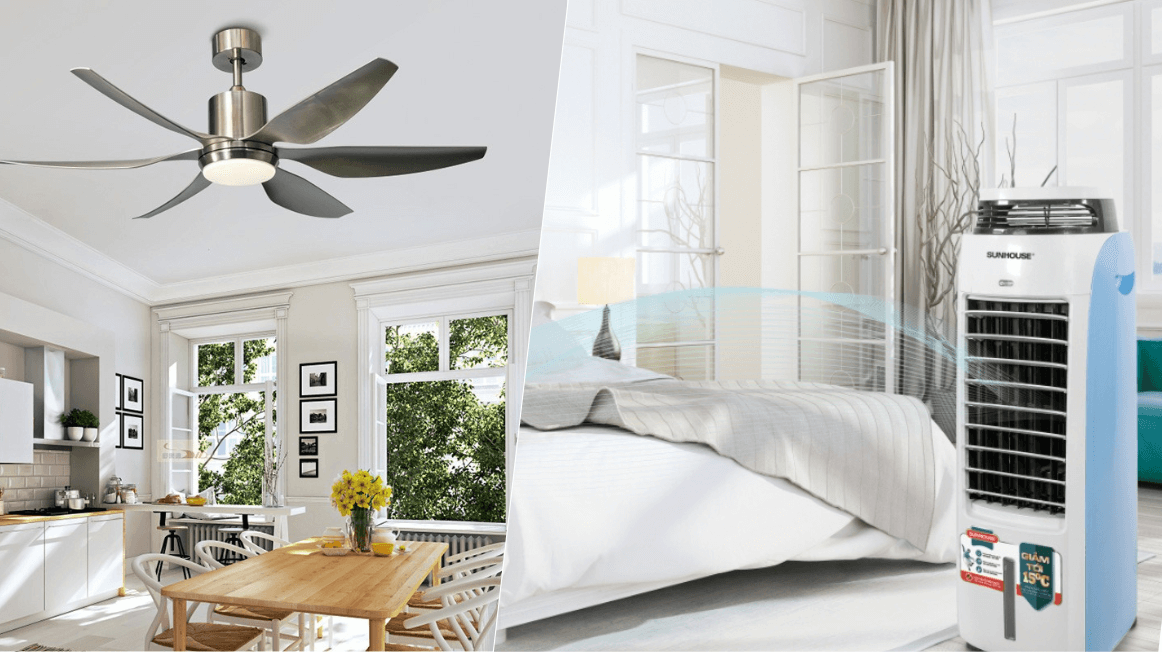 Quạt trần là gì? Quạt trần có mát hơn quạt điều hòa hay không?