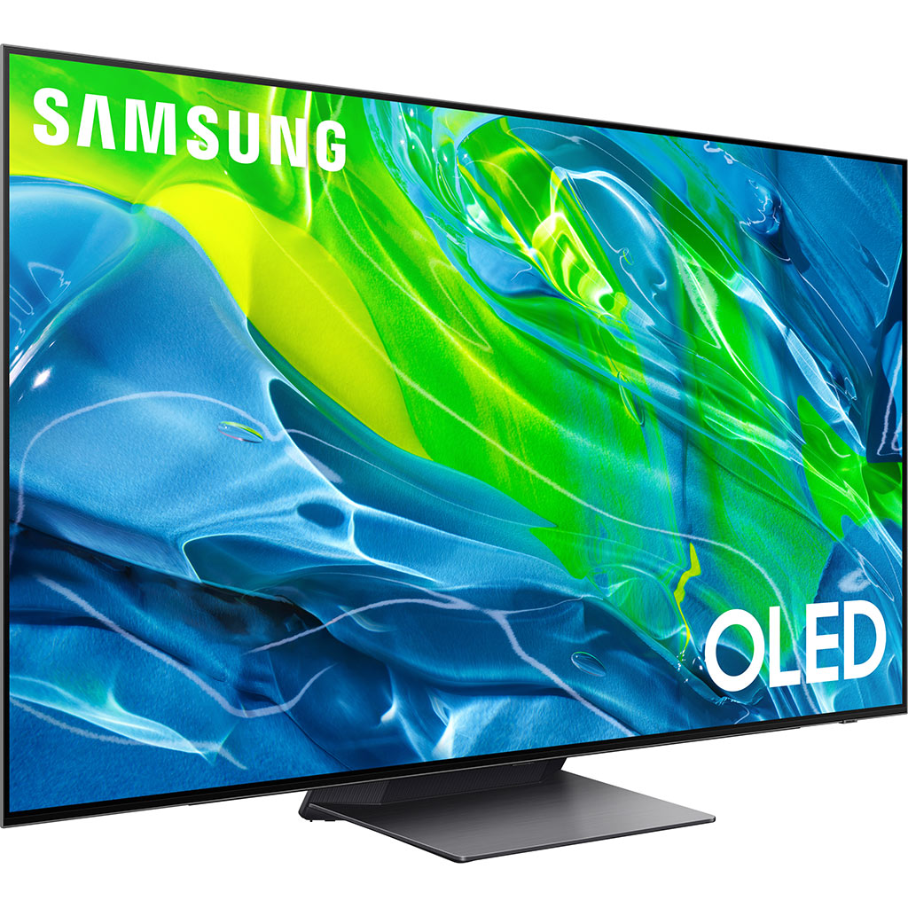 Smart Tivi OLED Samsung 4K 55 inch QA55S95BAKXXV nghiêng trái