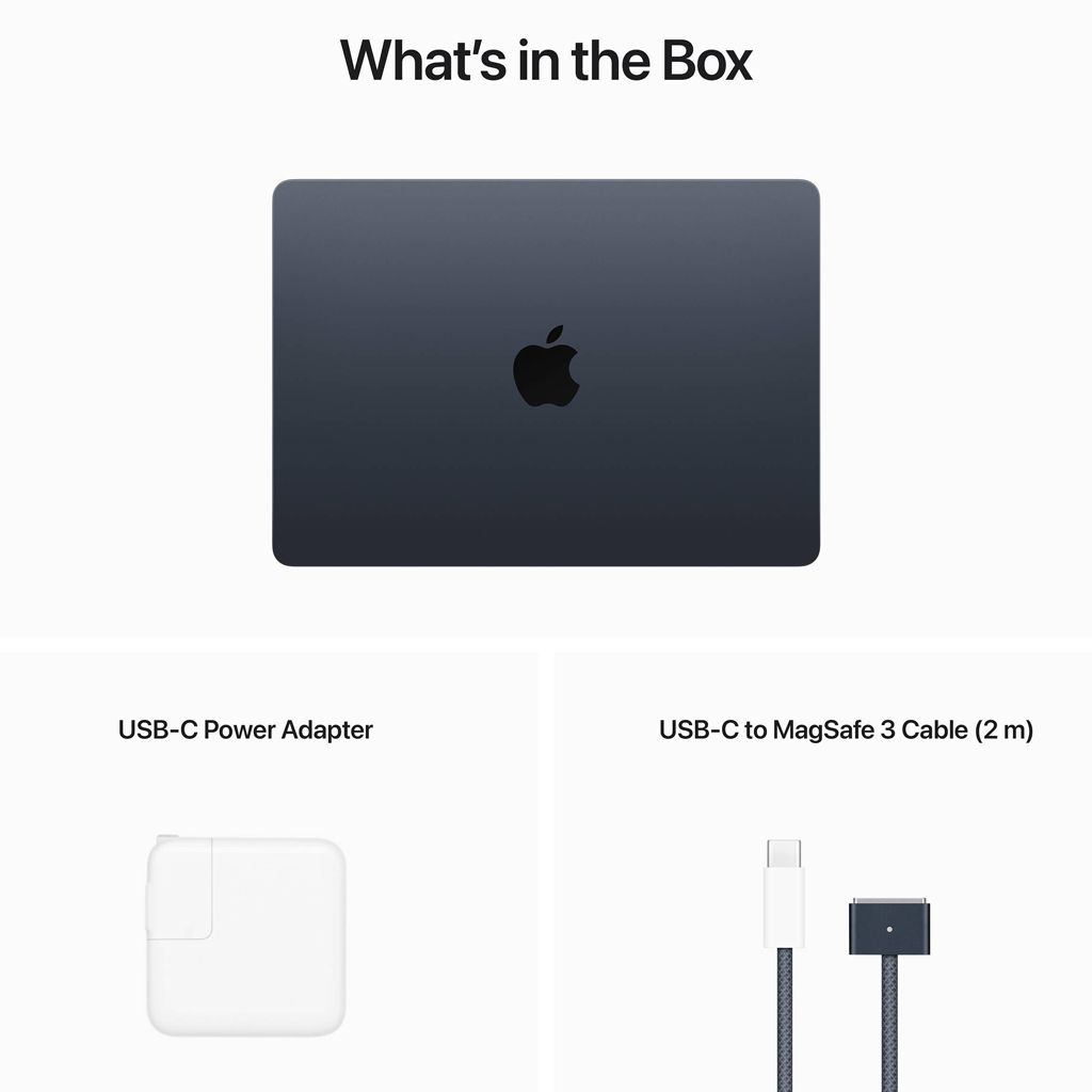 Laptop MacBook Air M2 2022 13.6 inch 512GB MLY43SA/A Xanh đen phụ kiện kèm