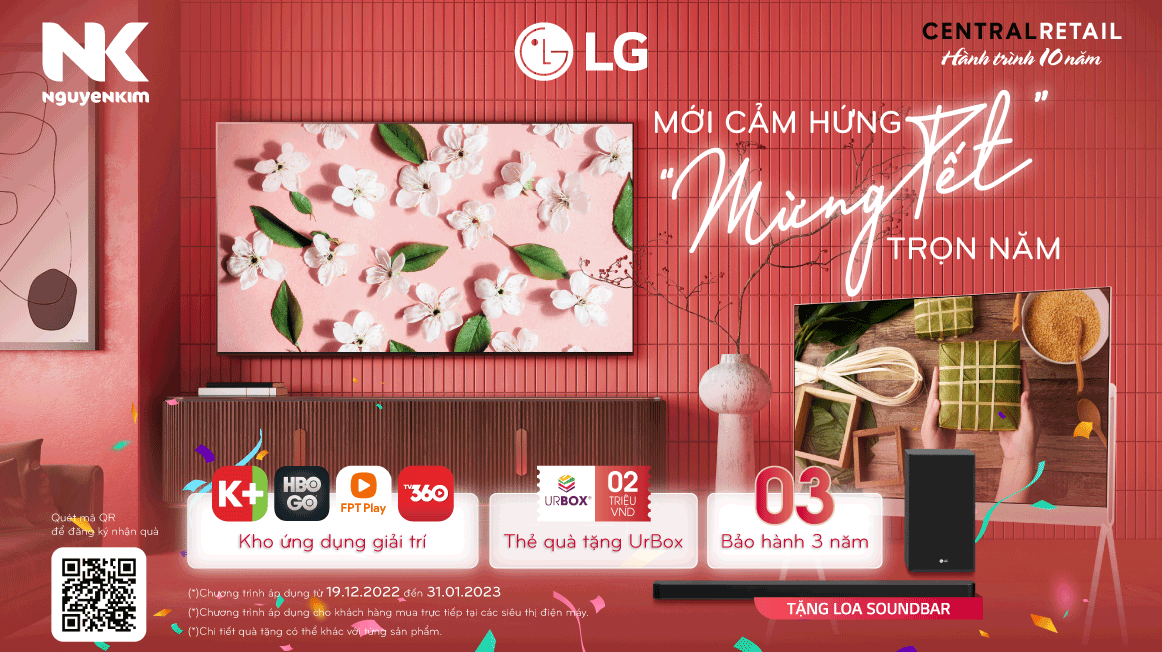 Nhận Quà Hấp Dẫn Với Chương Trình: Mới Cảm Hứng “Mừng Tết” Trọn Năm Cùng LG
