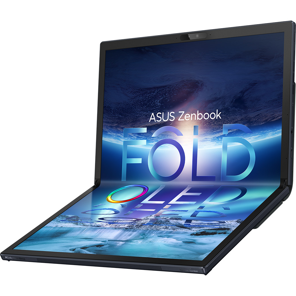 Laptop Asus Zenbook 17 Fold i7-1250U UX9702AA-MD014W mặt nghiêng không bàn phím