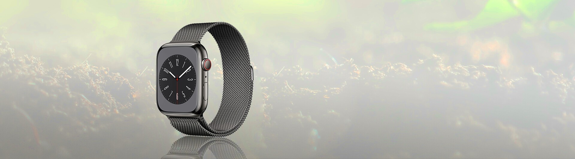 Apple Watch S8 LTE 41mm viền thép dây thép Graphite MNJM3VN/A