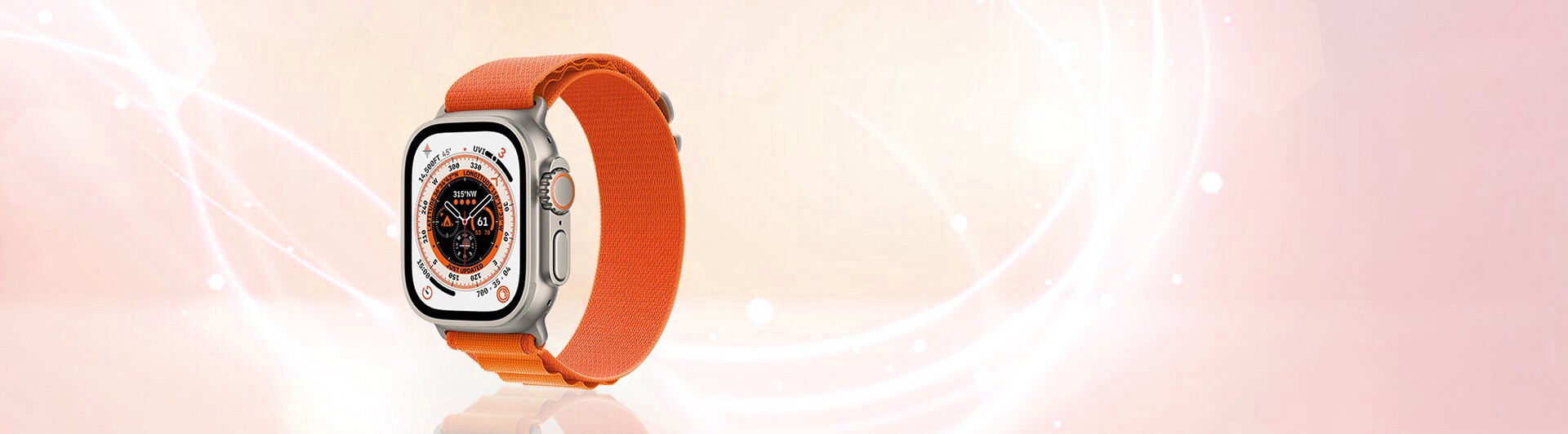 Apple Watch Ultra LTE 49mm viền Titanium dây Orange Alpine Loop size L MQFM3VN/A