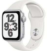 Apple Watch SE GPS 40mm Vỏ nhôm Dây cao su Trắng 