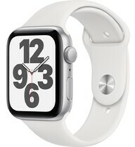Apple Watch SE GPS 44mm Vỏ nhôm Dây cao su Trắng 