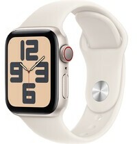 Apple Watch SE GPS + Cellular 40mm Starlight Aluminium Case with Starlight Sport