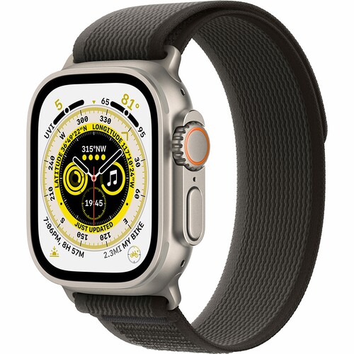 Apple Watch Ultra LTE 49mm viền Titanium dây Black/Gray Trail S/M MQFW3VN/A