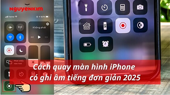 cách quay màn hình iPhone có tiếng đơn giản