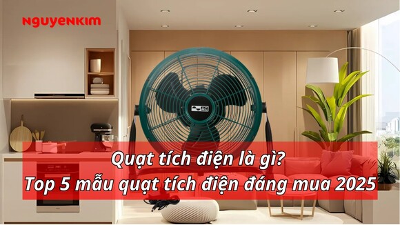 top 5 quạt tích điện đáng mua 2025