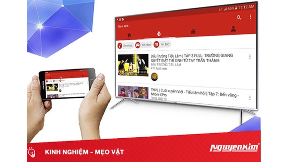 Chia sẻ video YouTube từ điện thoại, tablet, laptop lên Smart tivi