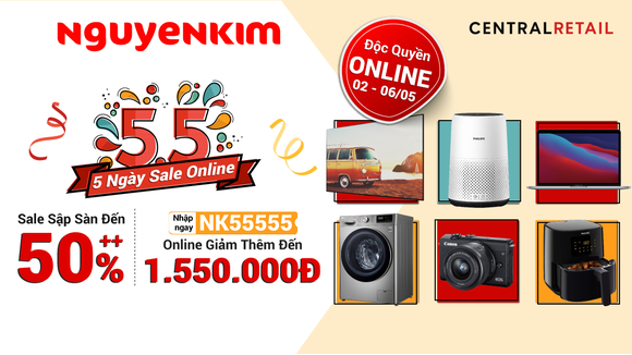Siêu Ưu Đãi 5/5 - 5 Ngày Sale Online Sập Sàn Đến 50%++