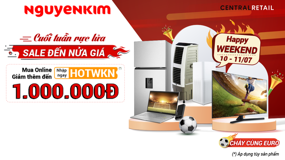 Cuối Tuần Rực Lửa, Chỉ Còn Nửa Giá Với Ưu Đãi Ngập Tràn Từ Nguyenkim.com