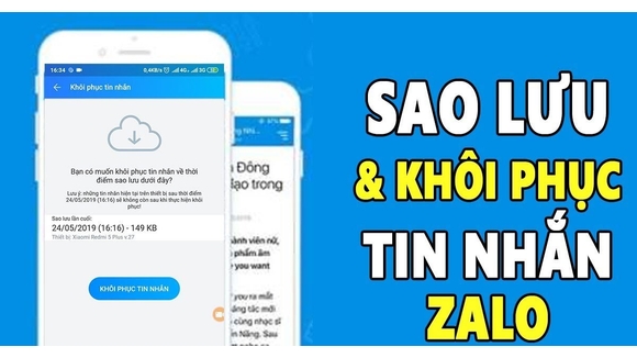 Khôi phục tin nhắn zalo đã xóa