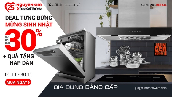 Junger Giảm Mạnh Đến 30% - Tưng Bừng Đón Sinh Nhật 25 Năm Cùng Nguyễn Kim