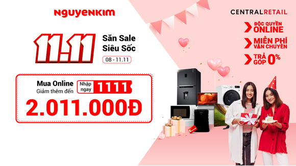 11.11 - Tiệc Sale Linh Đình Đang Đợi Bạn Tại Nguyenkim.com
