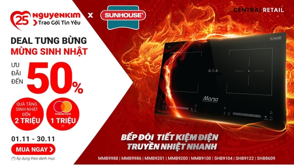 Sunhouse Sale Bùng Cháy Đến 50% - Nhập Cuộc Đại Tiệc Sinh Nhật 25 Năm Nguyễn Kim