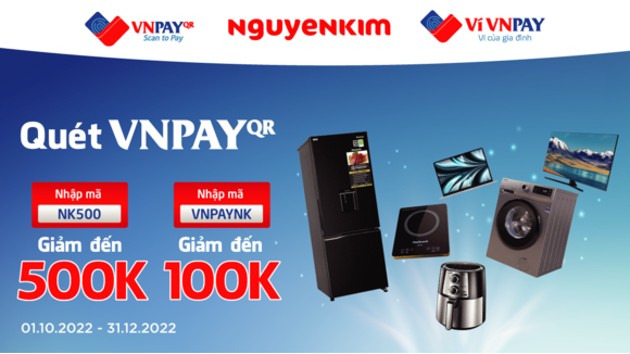Nhận ngay ưu đãi SỐC khi thanh toán bằng VNPAY tại Nguyễn Kim