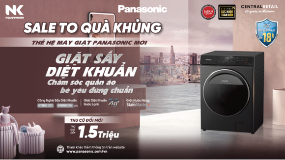 Vì sao bạn nên sở hữu máy giặt sấy cửa trước Panasonic Inverter 10 kg NA-S106FR1