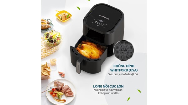 Nồi chiên không dầu Sunhouse 9 lít SHD4082