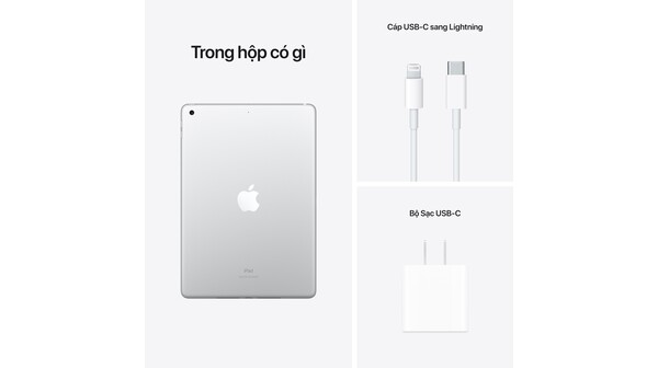 iPad Gen 9 Wifi 64GB 10.2 inch MK2L3ZA/A Bạc (2021) bộ phụ kiện kèm