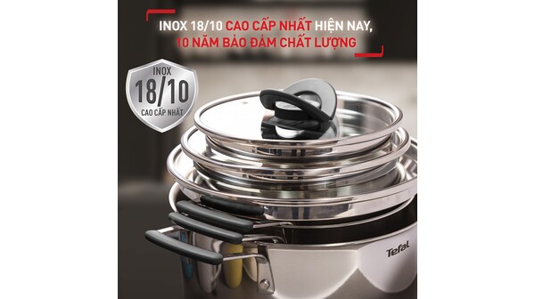 Bộ 3 nồi inox Tefal Optispace cao cấp đường kính 16, 20, 24 cm
