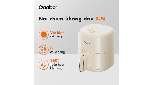 Nồi chiên không dầu Gaabor 3.5 lít AF-35M01A