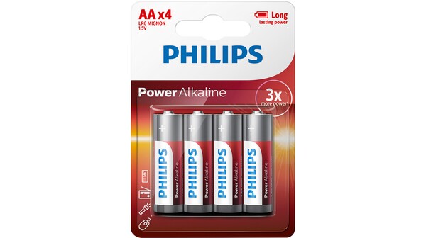 Pin AA 4 viên Alkaline Philips LR6P4B