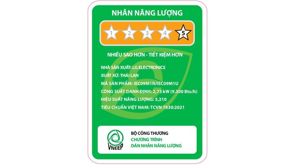 Máy lạnh LG Inverter 1 HP IEC09M1.ATYGEVH