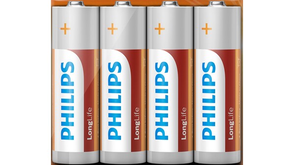 Pin AA 4 viên Zinc Carbon Philips R6L4B